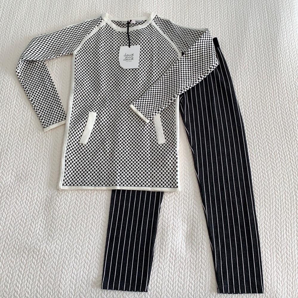 deux par deux girls 12 sweater/leggings